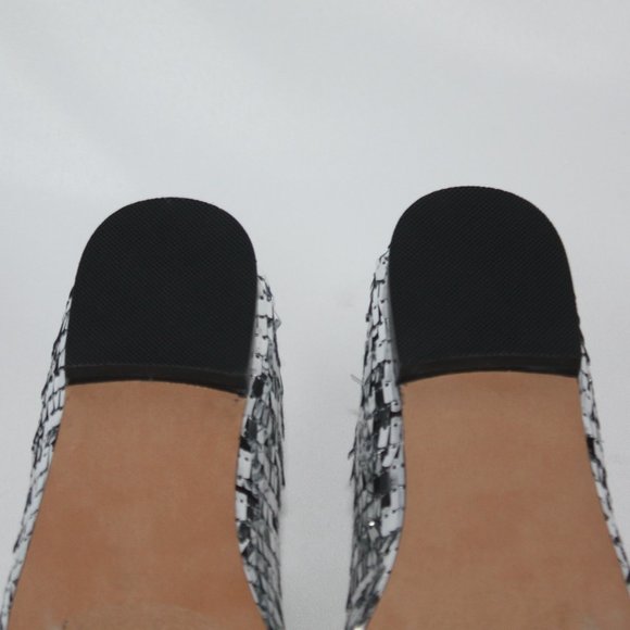 Steve Madden Ellison Silver Sequin Ballet Flat Size 9 - Picture 6 of 8